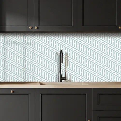 Design - Geometrie - Patroon - Groen keuken achterwand 2 middel 871 -sfeer1