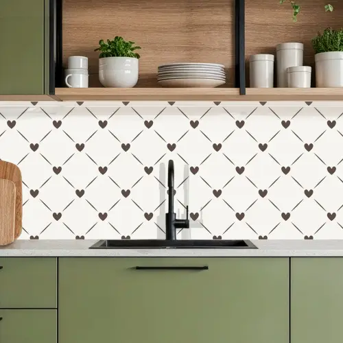 Design - Geometrie - Patroon - Hart keuken achterwand 2 middel 871 -sfeer3