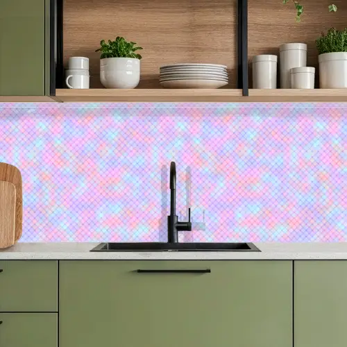 Design - Geometrie - Roze keuken achterwand 2 middel 871 -sfeer3