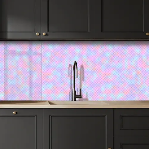 Design - Geometrie - Roze keuken achterwand 2 middel 871 -sfeer1