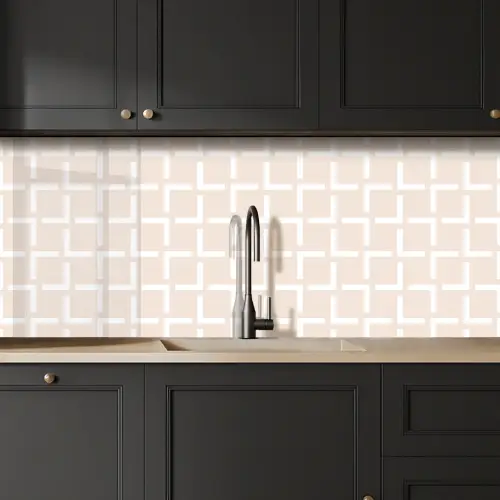 Design - Lijn - Patroon - Beige keuken achterwand 2 middel 871 -sfeer1