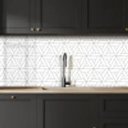 Design - Lijn - Patroon - Zwart - Wit keuken achterwand 2 middel 871 -sfeer1