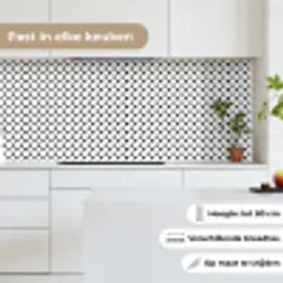 Design - Lijn - Patroon - Zwart - Wit keuken achterwand 2 middel 871 -sfeer4_NL