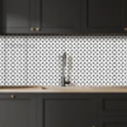 Design - Lijn - Patroon - Zwart - Wit keuken achterwand 2 middel 871 -sfeer1