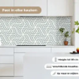 Design - Lijn - Patroon - Groen keuken achterwand 2 middel 871 -sfeer4_NL