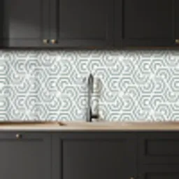 Design - Lijn - Patroon - Groen keuken achterwand 2 middel 871 -sfeer1