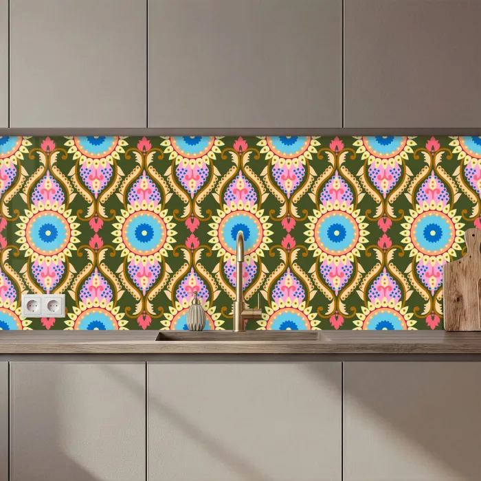 Design - Orient - Retro keuken achterwand 2 middel 871 zz_3dshopping