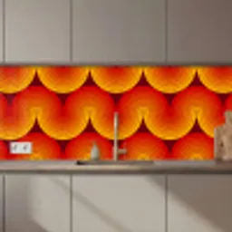 Design - Retro - Rood - Abstract keuken achterwand 2 middel 871 zz_3dshopping