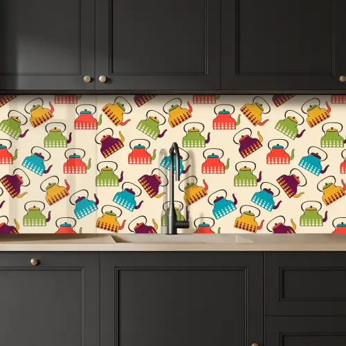 Design - Retro - Theepot - Kleuren keuken achterwand 2 middel 871 -sfeer1
