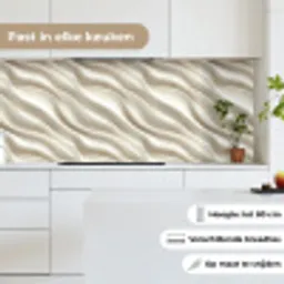 Diagonaal - Golven - Crème keuken achterwand 2 middel 871 -sfeer4_NL