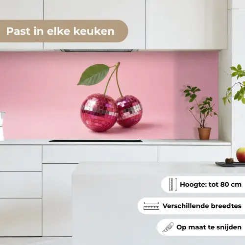 Disco - Kersen - Roze keuken achterwand 2 middel -sfeer4_NL