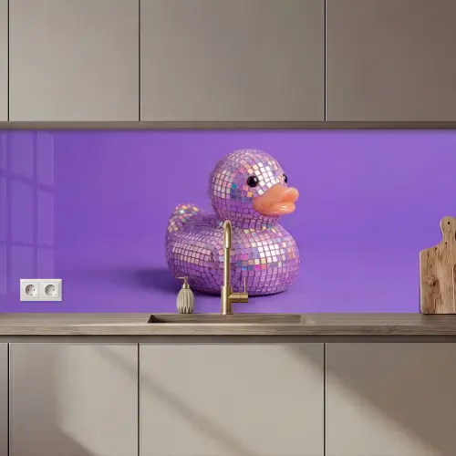 Disco - Eend - Paars keuken achterwand 2 middel zz_3dshopping