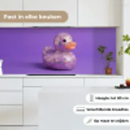 Disco - Eend - Paars keuken achterwand 2 middel -sfeer4_NL