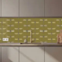 Libellen - Patroon - Groen keuken achterwand 2 middel 871 zz_3dshopping
