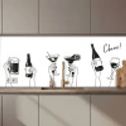 Drinken - Zwart - Wit keuken achterwand 2 middel zz_3dshopping