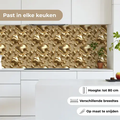 Druppels - Organisch - Goud keuken achterwand 2 middel 871 -sfeer4_NL