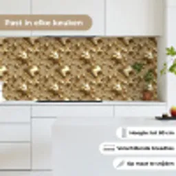 Druppels - Organisch - Goud keuken achterwand 2 middel 871 -sfeer4_NL