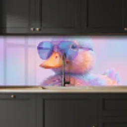 Eend - bril - Pastel keuken achterwand 2 middel -sfeer1