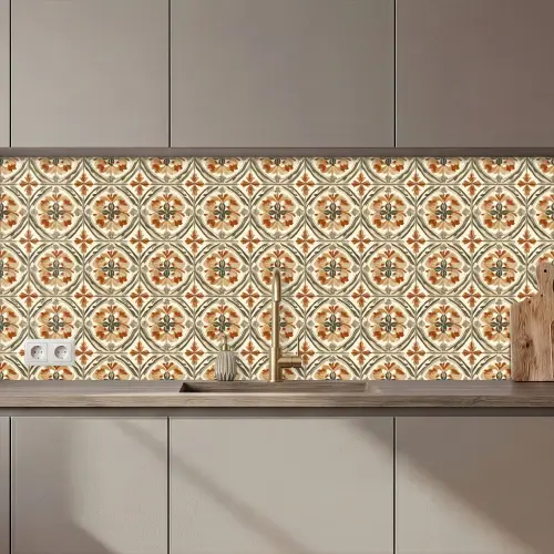 Elegant - Antiek - Kleurrijk keuken achterwand 2 middel 871 zz_3dshopping