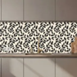 Elegant - Patroon - Zwart - Beige keuken achterwand 2 middel 871 zz_3dshopping