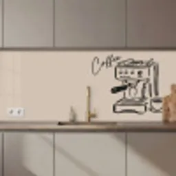 Espressomachine - Beige - Zwart keuken achterwand 2 middel zz_3dshopping