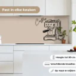 Espressomachine - Beige - Zwart keuken achterwand 2 middel -sfeer4_NL
