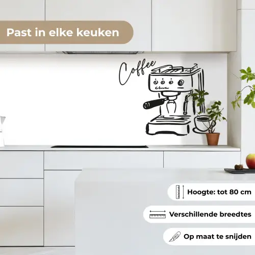 Espressomachine - Zwart - Wit keuken achterwand 2 middel -sfeer4_NL