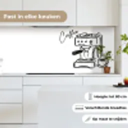 Espressomachine - Zwart - Wit keuken achterwand 2 middel -sfeer4_NL