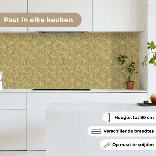 Waaier - Geometrisch - Groen keuken achterwand 2 middel 871 -sfeer4_NL