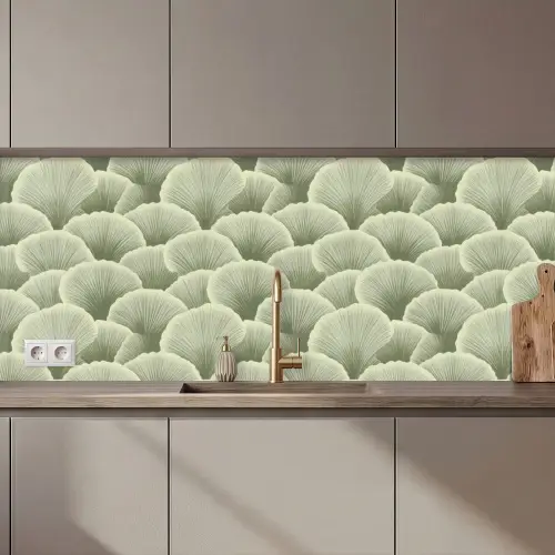 Waaier - Blad - Groen keuken achterwand 2 middel 871 zz_3dshopping