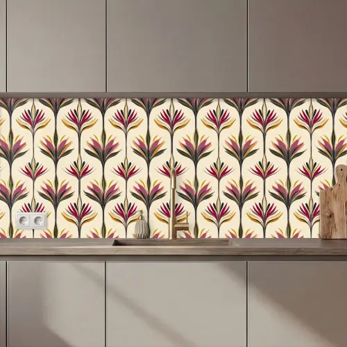 Waaier - Motief - Kleurrijk keuken achterwand 2 middel 871 zz_3dshopping