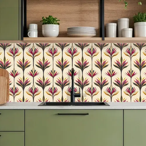 Waaier - Motief - Kleurrijk keuken achterwand 2 middel 871 -sfeer3
