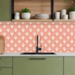 Waaier - Motief - Zalmroze keuken achterwand 2 middel 871 -sfeer3