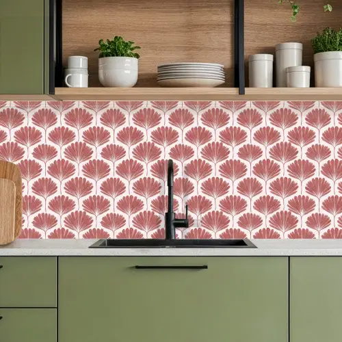 Waaier - Motief - Terra keuken achterwand 2 middel 871 -sfeer3