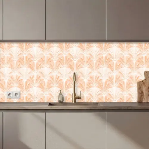 Waaier - Patroon - Perzik keuken achterwand 2 middel 871 zz_3dshopping