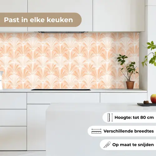 Waaier - Patroon - Perzik keuken achterwand 2 middel 871 -sfeer4_NL