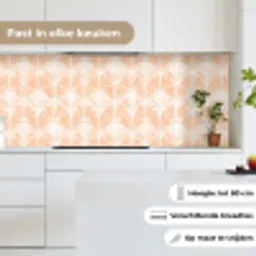 Waaier - Patroon - Perzik keuken achterwand 2 middel 871 -sfeer4_NL