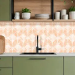 Waaier - Patroon - Perzik keuken achterwand 2 middel 871 -sfeer3