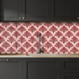 Waaier -  Roze - Rood keuken achterwand 2 middel 871 -sfeer1