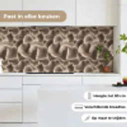 Waaiervorm - Beige - Vezel textuur keuken achterwand 2 middel 871 -sfeer4_NL