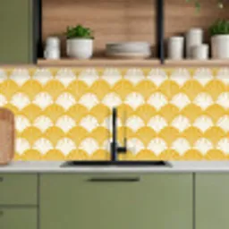 Waaier - Geel - Art keuken achterwand 2 middel 871 -sfeer3