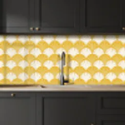 Waaier - Geel - Art keuken achterwand 2 middel 871 -sfeer1