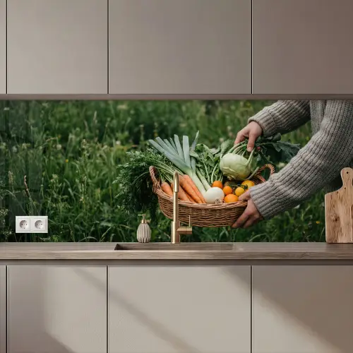 Veld - Groenten - Biologisch - Oogst keuken achterwand 2 middel zz_3dshopping