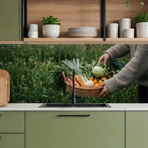 Veld - Groenten - Biologisch - Oogst keuken achterwand 2 middel -sfeer3