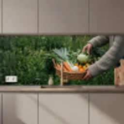 Veld - Groenten - Biologisch - Oogst keuken achterwand 2 middel zz_3dshopping