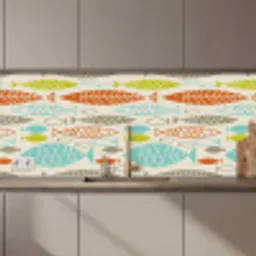 Vis - Jaren 50 - Patroon keuken achterwand 2 middel 871 zz_3dshopping
