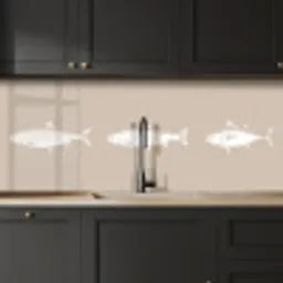 Vissen - Beige - Wit keuken achterwand 2 middel -sfeer1