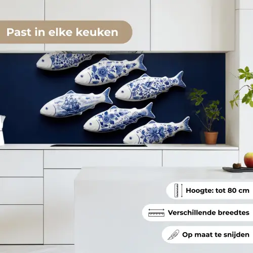 Vissen - Delfts - Blauw - Keramiek keuken achterwand 2 middel -sfeer4_NL