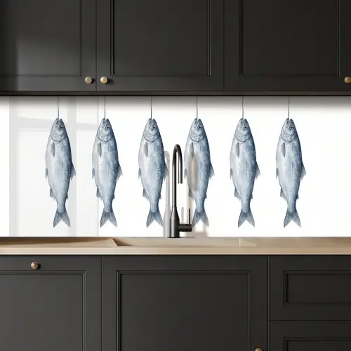 Vissen - Illustratie - Delfts - Blauw keuken achterwand 2 middel -sfeer1