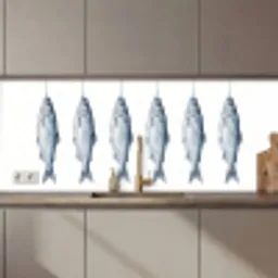 Vissen - Illustratie - Delfts - Blauw keuken achterwand 2 middel zz_3dshopping